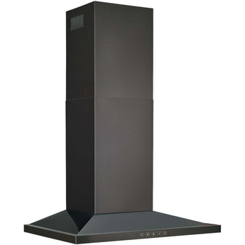 BROAN | BWS2 30 Inch Classic Pyramid Chimney Hood, 450 CFM, LED, Black Stainless Steel