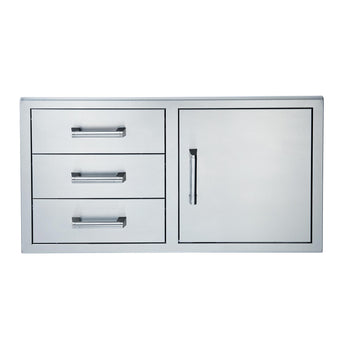 BroilMaster Single Door with Triple Drawer for Stainless Gas Grills-BSAW4222ST