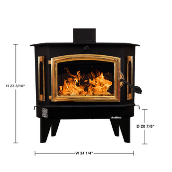 Buck Stove Model 91 - Wood Stove - Gold Door