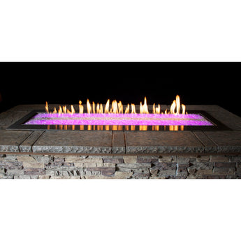 Empire - Carol Rose 48" Multicolor LED Lighting Manual Outdoor Linear Fire Pit