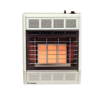 Empire 12" White Vent-Free Manual Control Infrared Heater 10,000 BTU