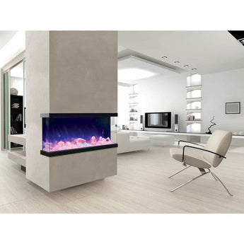 Amantii | 50 Inch Tru-View XL Deep Built-In Indoor Outdoor 3 Three Sided Electric Fireplace