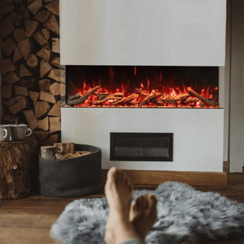 Amantii | Tru-View Bespoke Indoor/Outdoor Built-In 3-Sided Smart Electric Fireplace