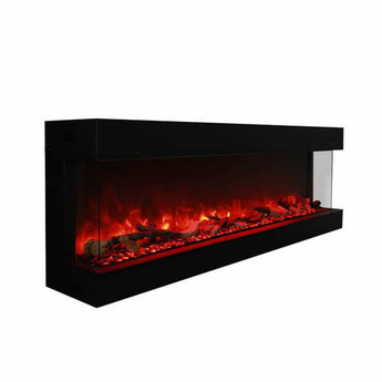 Amantii | 72 Inch Tru-View XL Deep Built-In Indoor Outdoor 3 Three Sided Electric Fireplace