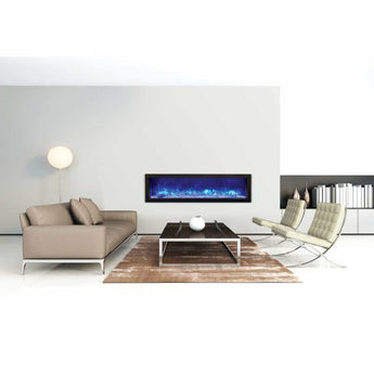 Amantii | BI 60” SLIM Panorama Indoor/Outdoor Electric Fireplace with Remote