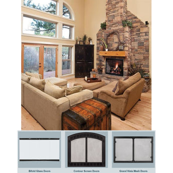 Majestic | Original Bi-Fold Glass Doors for 36" Biltmore Wood Burning Fireplace (DM6036)