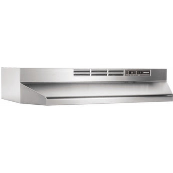 Broan | BUEZ1 Series 30-In. Ductless Under Cabinet Range Hood with Light and EZ1 Installation System, Stainless Steel