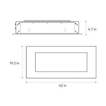 Cambridge | 42 In. Recessed Wall Mounted Electric Fireplace with Logs and LED Color Changing Display, White