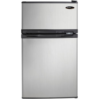 Danby | Designer Energy Star 3.1-Cu. Ft. Compact Dual-Door Refrigerator/Freezer with Spotless Steel Door