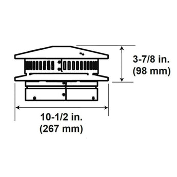 Majestic | Vertical Direct Vent Termination Cap With Storm Collar (DVP-TV)