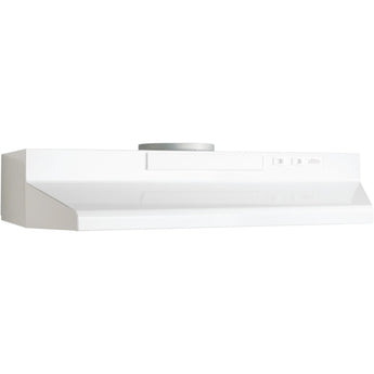 Broan | F40000 Series 24-In. 4-Way Convertible Under Cabinet Range Hood with Light, Monochromatic White