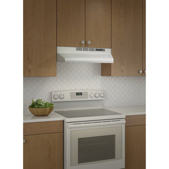 Broan | F40000 Series 24-In. 4-Way Convertible Under Cabinet Range Hood with Light, Monochromatic White