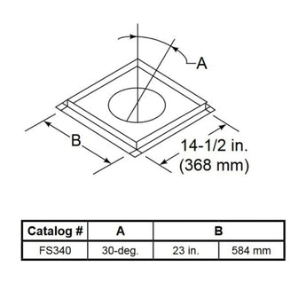 Majestic | Firestop for 30 Degree Angular Flue (FS340)