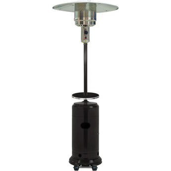 Hanover | 7-Ft. Tall 48,000 BTU Propane Umbrella Patio Heater with Wheels for Outdoor Events and Entertaining in Black