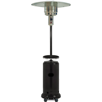 Hanover | 7-Ft. Tall 48,000 BTU Propane Umbrella Patio Heater with Wheels for Outdoor Events and Entertaining in Black