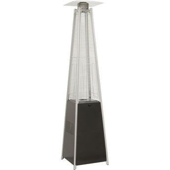 Hanover | 7-Ft. Tall 42,000 BTU Propane Pyramid Patio Heater with Wheels for Outdoor Events and Entertaining in Black