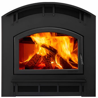 Majestic | Mission Classic Black Arch Front for Pioneer III Wood Burning Fireplace (DF-PIII-MA)