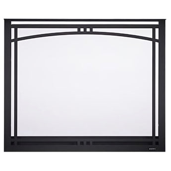 Majestic | 39-inch Manor Arched Overlap Fit Front with ClearVue Mesh for Meridian Gas Fireplaces (MANOR36BK)