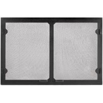 Majestic | Black Grand Vista Cabinet Style Mesh Doors for 50" Biltmore Wood Burning Fireplace (GV100BK)