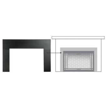 Majestic | Large 35-inch Metal Bronze Surround for Gas Fireplace Inserts (MI35-4832-NB)