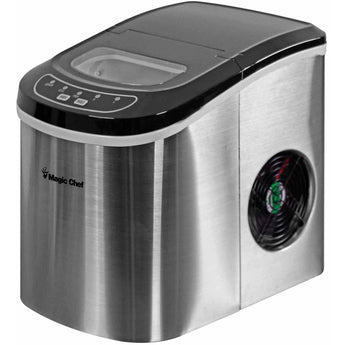 Magic Chef | 27-Lb. Portable Ice Maker in Stainless Steel