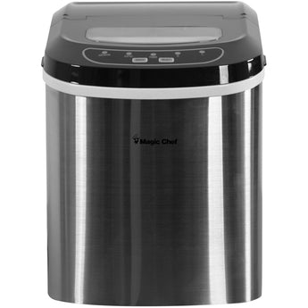 Magic Chef | 27-Lb. Portable Ice Maker in Stainless Steel