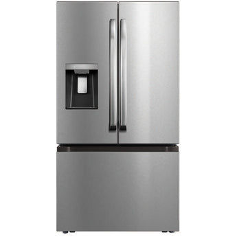 Midea | 29 CF French Door Refrigerator, Ice and Water Dispenser, Standard Depth