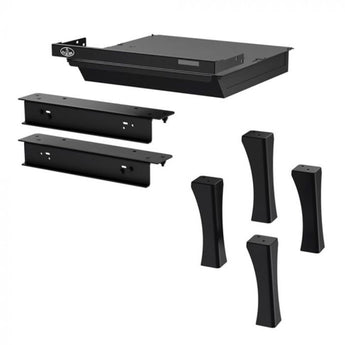 Osburn | Black Cast Iron Structural Leg Kit with Ash Drawer