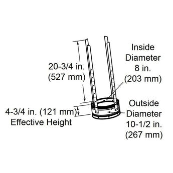 Majestic | 6-Inch Flue Support Section (SL3)