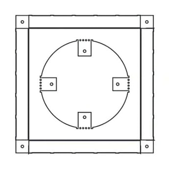 Majestic | SLP 4 Inch x 6-5/8 Inch Ceiling Firestop Galvanized (SLP-FS)