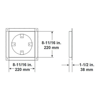 Majestic | SLP 4 Inch x 6-5/8 Inch Ceiling Firestop Galvanized (SLP-FS)