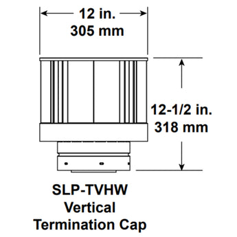 Majestic | SLP 4 Inch x 6-5/8 Inch High Wind Vertical Termination (SLP-TVHW)