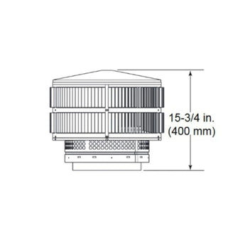 Majestic | Round Termination Cap With Storm Collar (TR11)