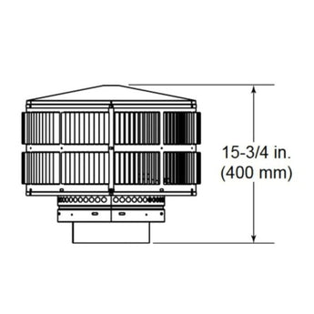 Majestic | Wood Burning Vent Pipe Cap Round (TR344)