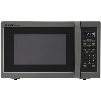 Sharp | 1.4-cu. ft. 1100W Countertop Microwave in Black Stainless Steel